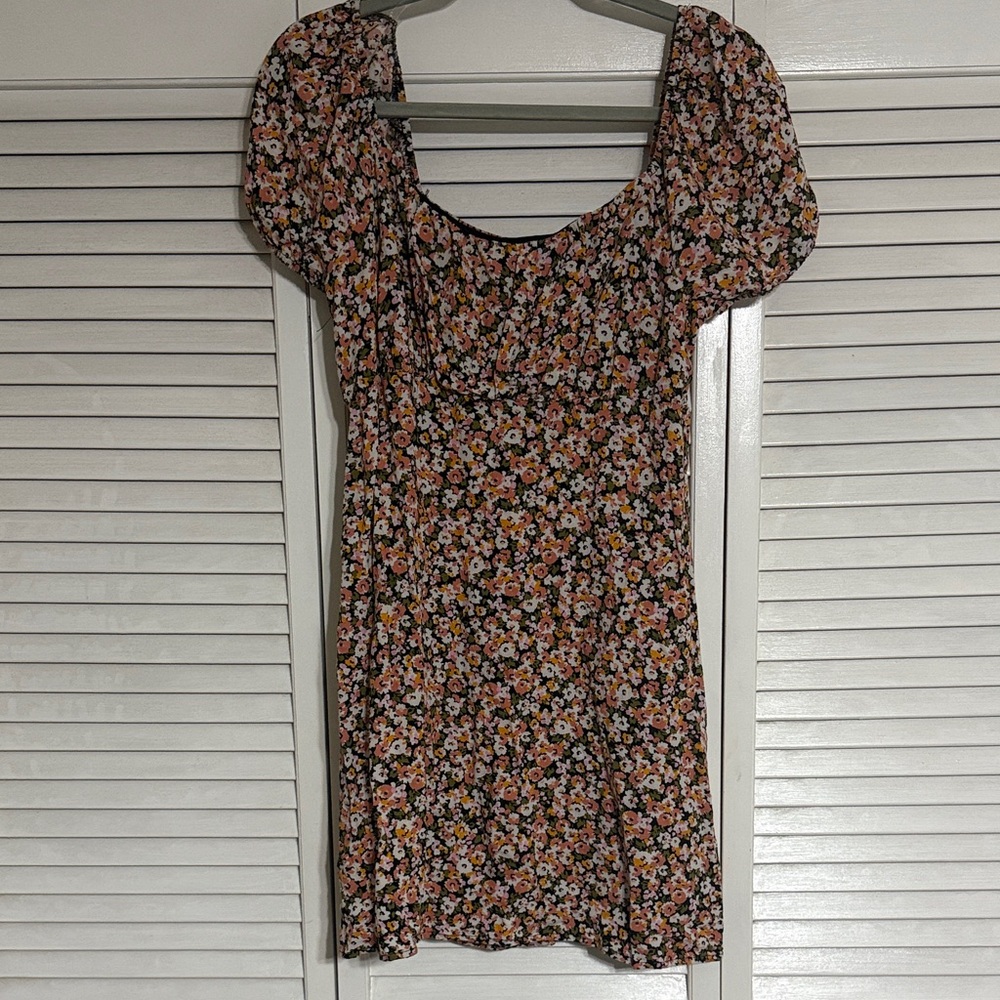 Lily Rose Black and Pink Floral Mini Dress